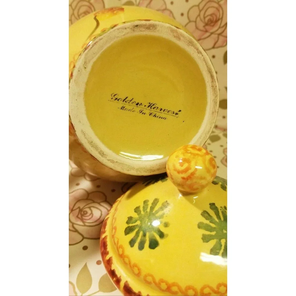 🍪Golden Harvest Cookie Jar Ceramic Canister